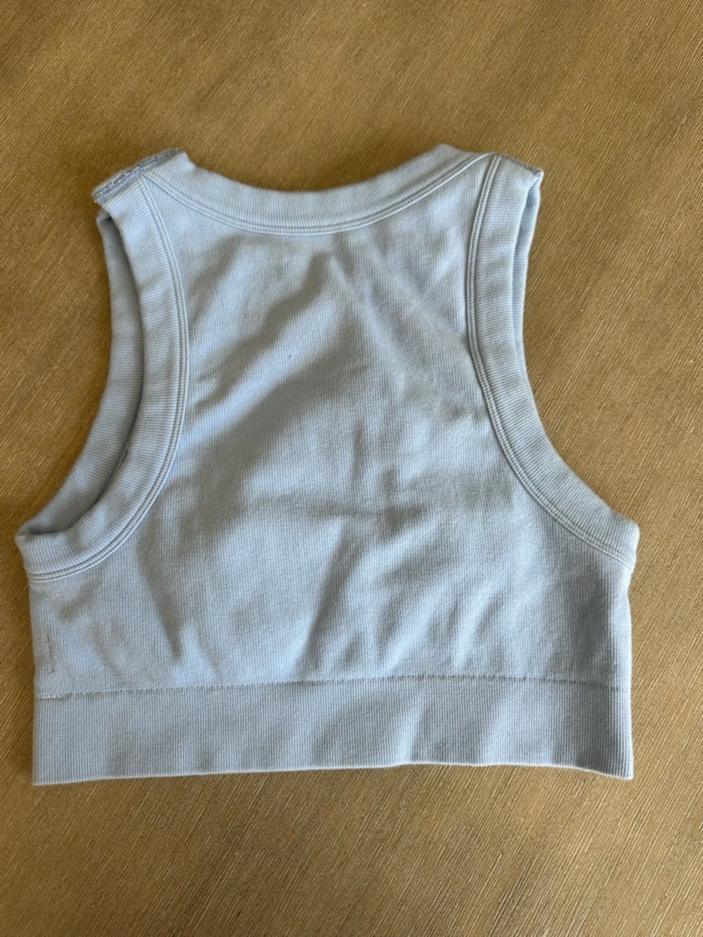 Offline by aerie medium Pale Blue Ribbed Crewneck Tank EUC - Picture 3 of 3